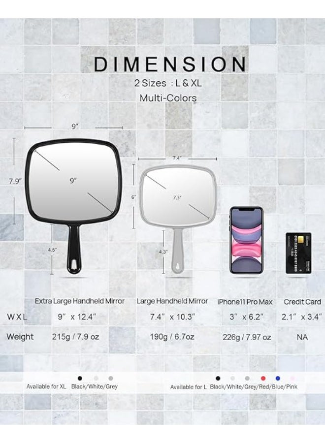 Mirror can be hung up or handheld, no burden in hands. it's excellent for shaving - Image 4